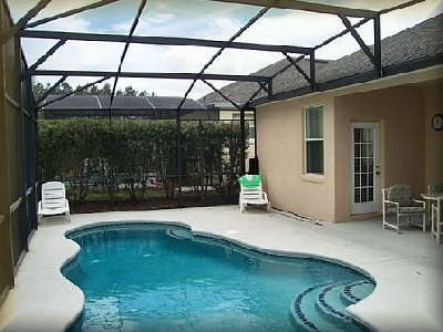 Orlando villa rental - Very Private Pool and Backyard Area